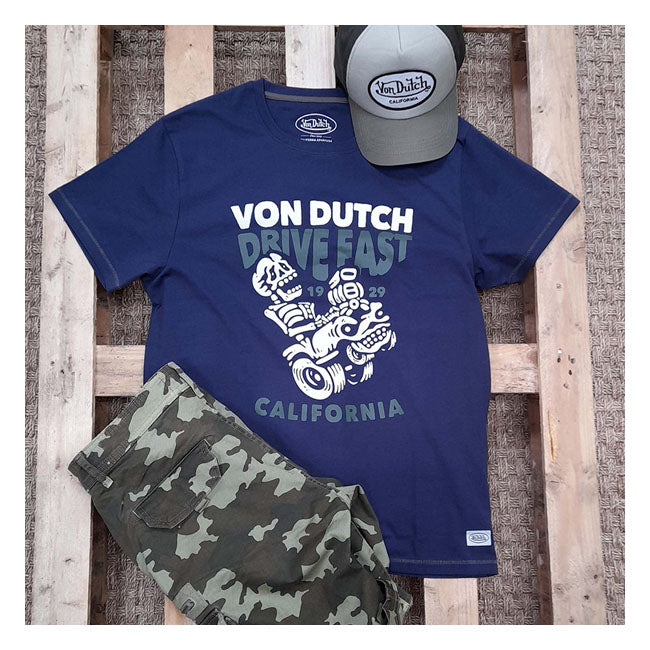 Von Dutch Drive t-shirt blue/white T-Shirt Von Dutch