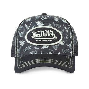 Von Dutch Lifestyle cap graphic design black/white Caps Von Dutch