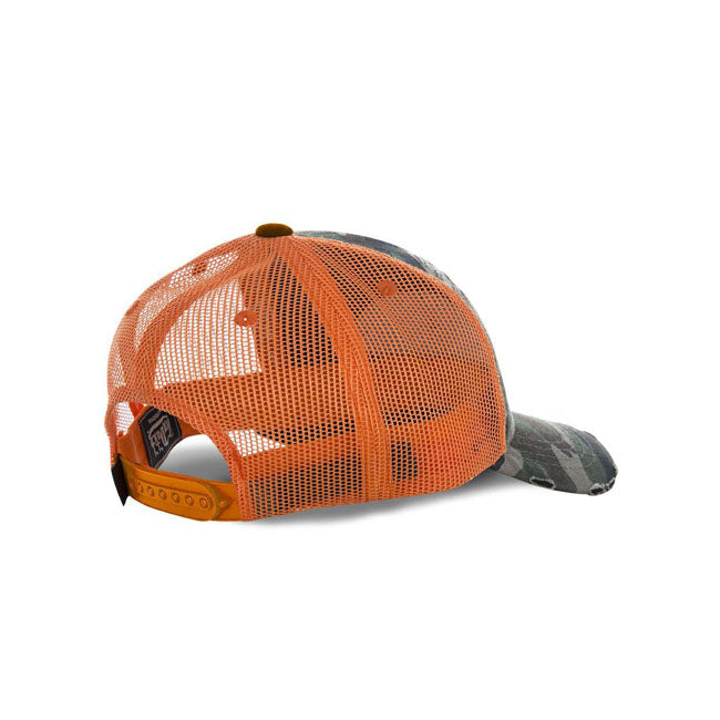 Von Dutch Heritage cap camou orange patch/net Caps Von Dutch