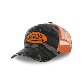 Von Dutch Heritage cap camou orange patch/net Caps Von Dutch
