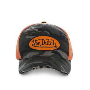 Von Dutch Heritage cap camou orange patch/net Caps Von Dutch