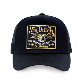 Von Dutch Heritage cap square patch eyes gold/black Caps Von Dutch