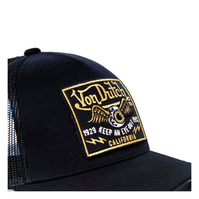 Von Dutch Heritage cap square patch eyes gold/black Caps Von Dutch