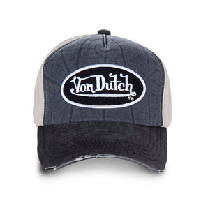 Von Dutch Permament cap denim, white, anthracite denim Caps Von Dutch