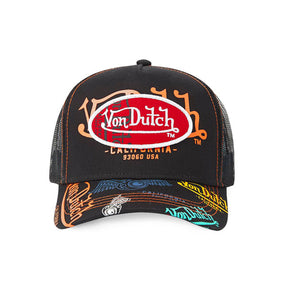 Von Dutch Logo Everywhere cap black/multicolour Caps Von Dutch