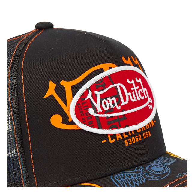 Von Dutch Logo Everywhere cap black/multicolour Caps Von Dutch