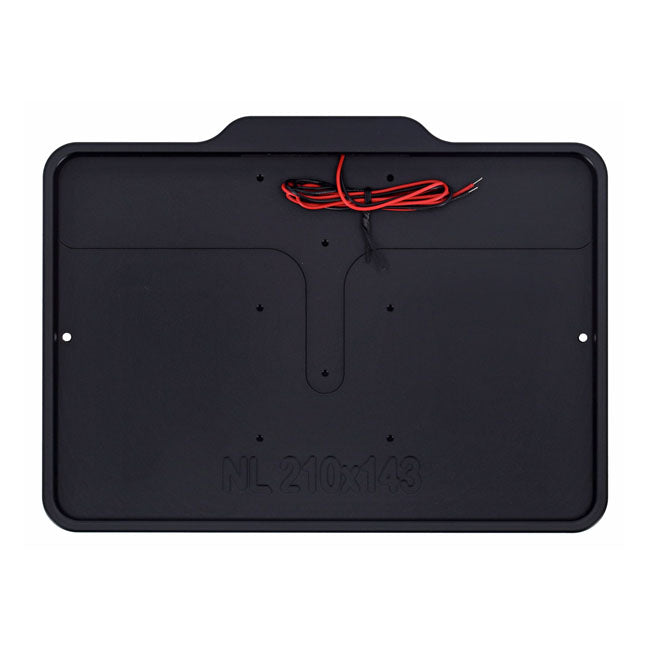 Dmp, License Plate Frame With Light 5.0 Nl Be. Matte Black License Plate Frames Danish Motorcycle Parts