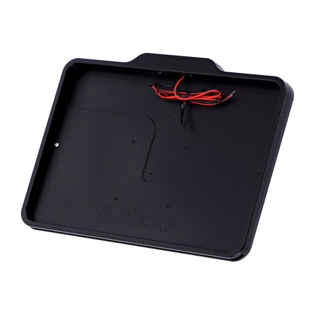 Dmp, License Plate Frame With Light 5.0 Nl Be. Matte Black License Plate Frames Danish Motorcycle Parts