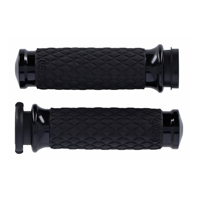 Avon Grips Grips Diamond Contour Blk Tbw Grips Avon Grips