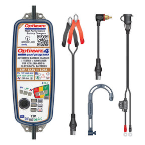 Tecmate, Opti Mate 4 Quad Program 12 V Battery Charger Battery Chargers Optimate