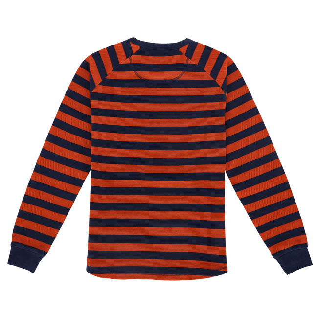 13 1/2 Waffle Jersey, Orange/Navy T-Shirt Long Sleeve 13 And A Half Company