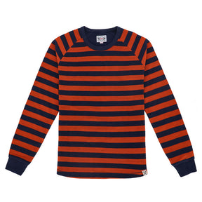 13 1/2 Waffle Jersey, Orange/Navy T-Shirt Long Sleeve 13 And A Half Company S