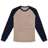13 1/2 Waffle Jersey, Sand/Navy T-Shirt Long Sleeve 13 And A Half Company S