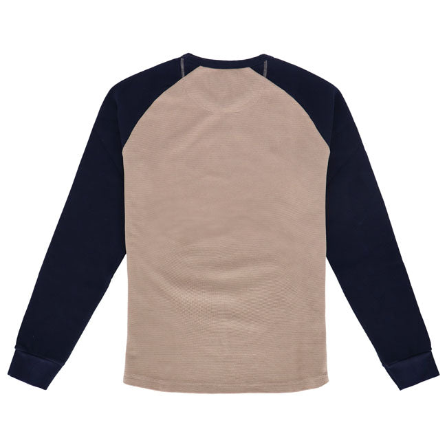 13 1/2 Waffle Jersey, Sand/Navy T-Shirt Long Sleeve 13 And A Half Company