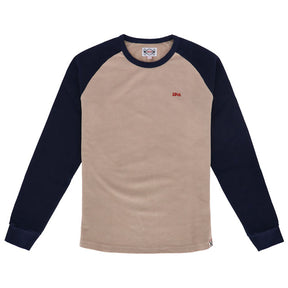 13 1/2 Waffle Jersey, Sand/Navy T-Shirt Long Sleeve 13 And A Half Company S