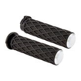 Diamond Grips Dual-Cable, Chrome Grips Arlen Ness