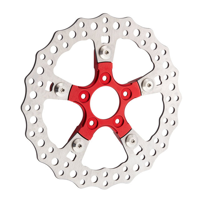 Arlen Ness 11.8" Mount Brake Rotor Adapter For Ness Wheel, Red - 08+ Touring Brake Rotors Arlen Ness