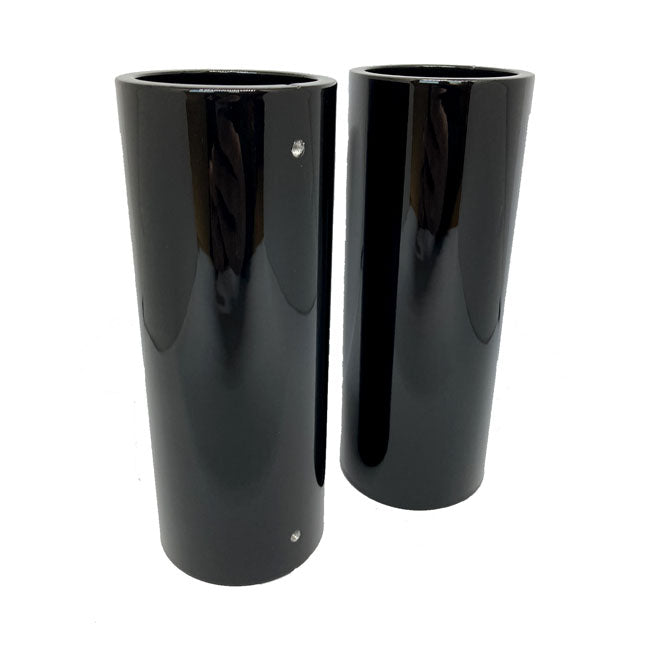 Dmp, Upper Fork Cover, 49mm. Gloss Black Fork Cover Kits Danish Motorcycle Parts