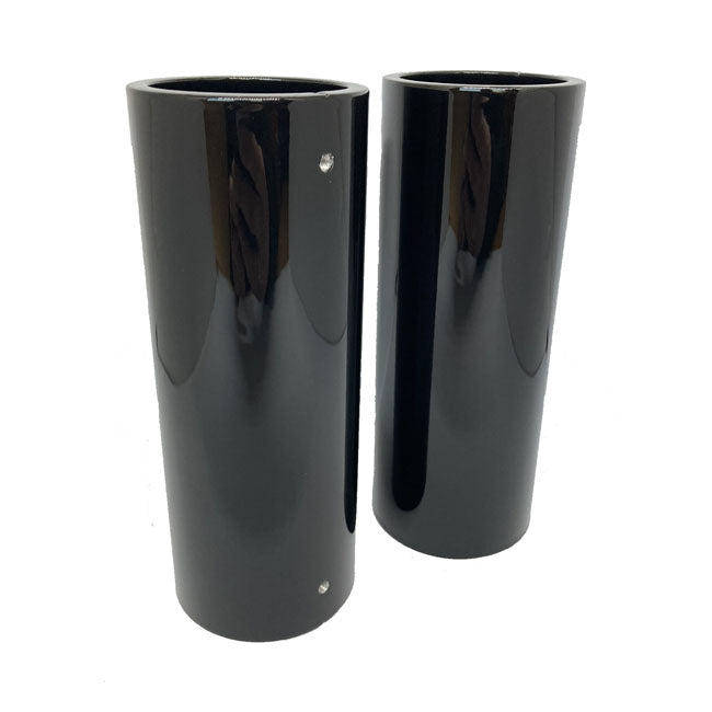 Dmp, Upper Fork Cover, 49mm. Gloss Black Fork Cover Kits Danish Motorcycle Parts
