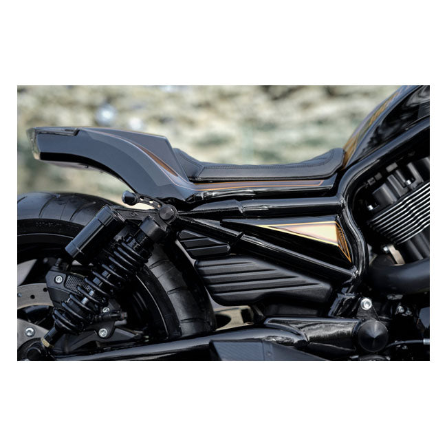 Killer Custom, V-Rod rear turn signal bracket. Black Turn Signals Mounts Killer Custom