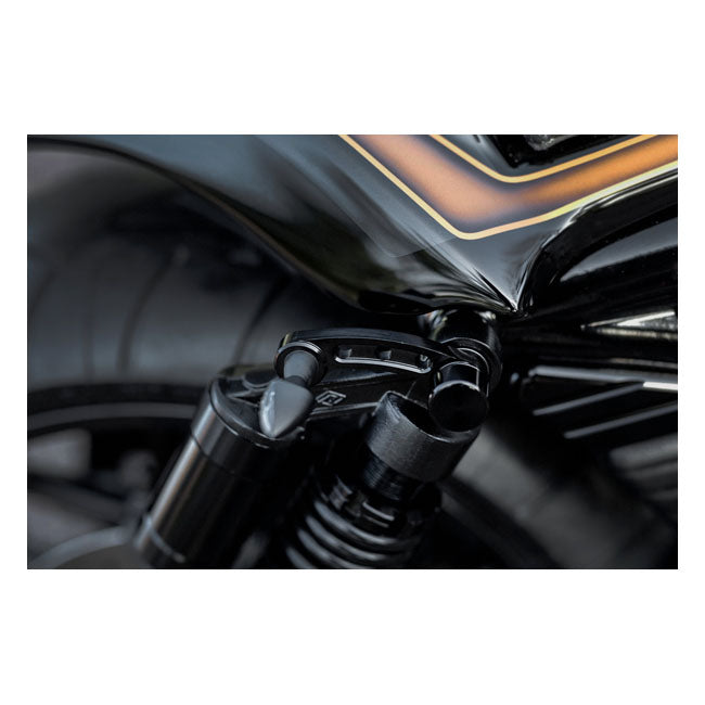 Killer Custom, V-Rod rear turn signal bracket. Black Turn Signals Mounts Killer Custom