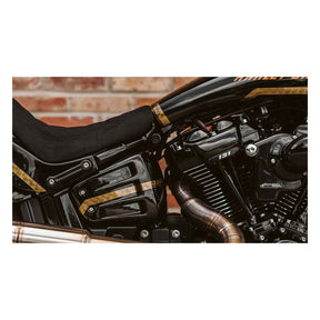 Killer Custom, Softail Upper Shock Bolt Cover Kit Rear Axle Covers Killer Custom