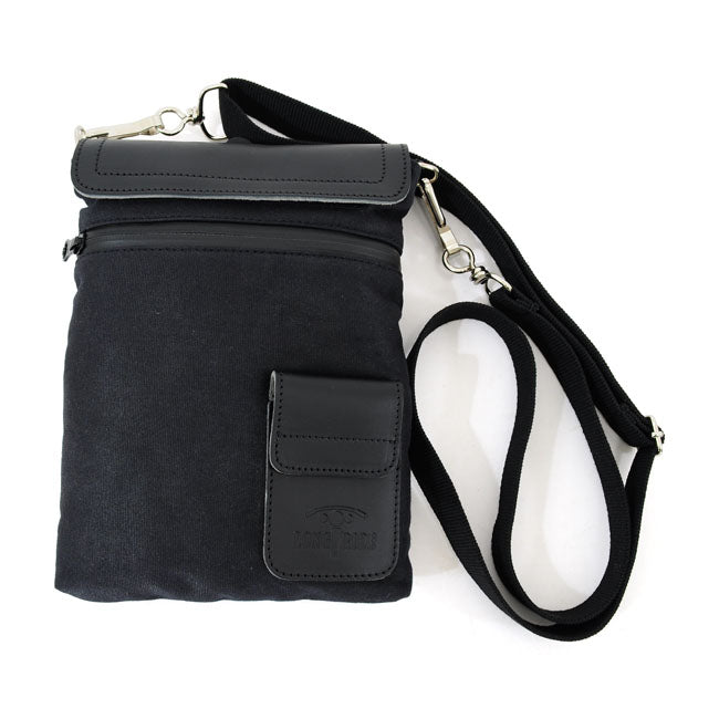 Longride, Small Heritage Waxed Duffle/Tank Bag. Black Bags Longride