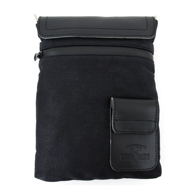 Longride, Small Heritage Waxed Duffle/Tank Bag. Black Bags Longride