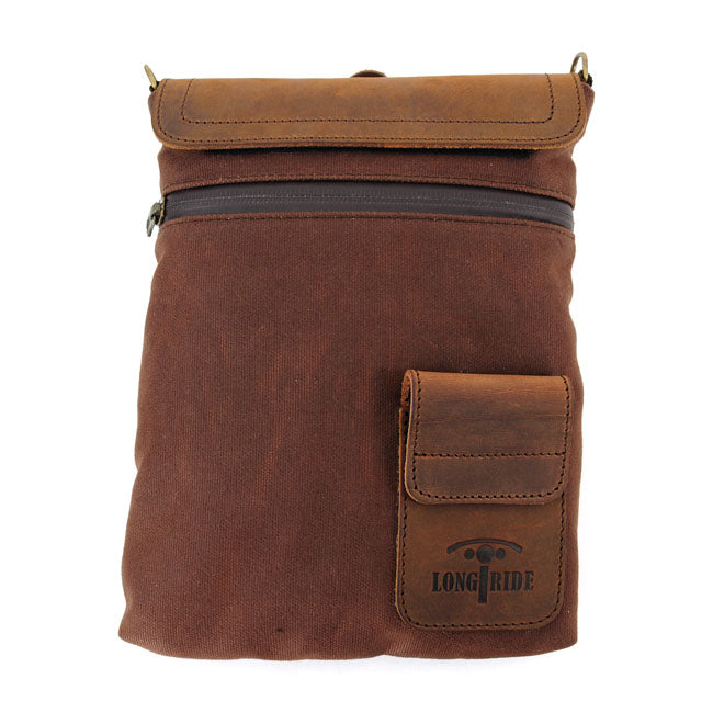 Longride, Small Heritage Waxed Duffle/Tank Bag. Brown/Ranger Bags Longride