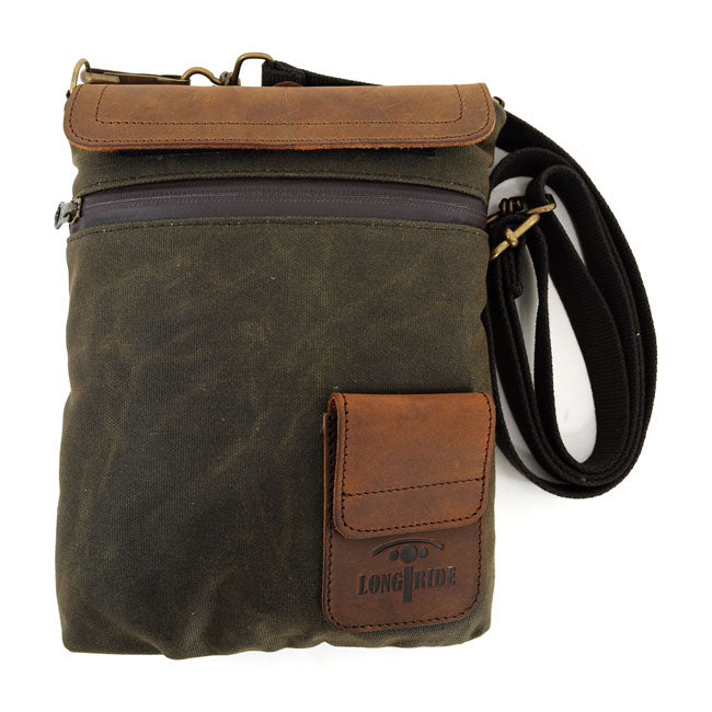 Longride, Small Heritage Waxed Duffle/Tank Bag. Khaki/Ranger Bags Longride