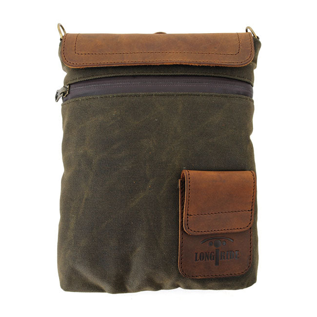 Longride, Small Heritage Waxed Duffle/Tank Bag. Khaki/Ranger Bags Longride