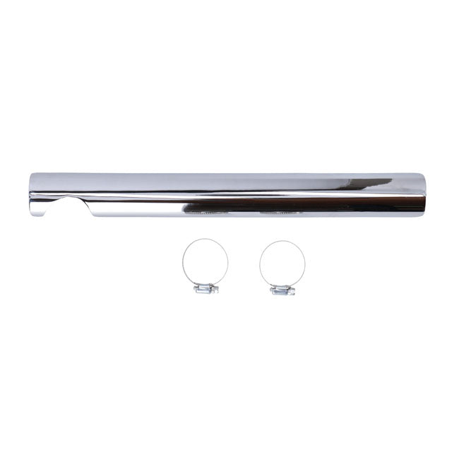 Paughco, Low front heatshield. Chrome Exhaust Heat Shields Paughco
