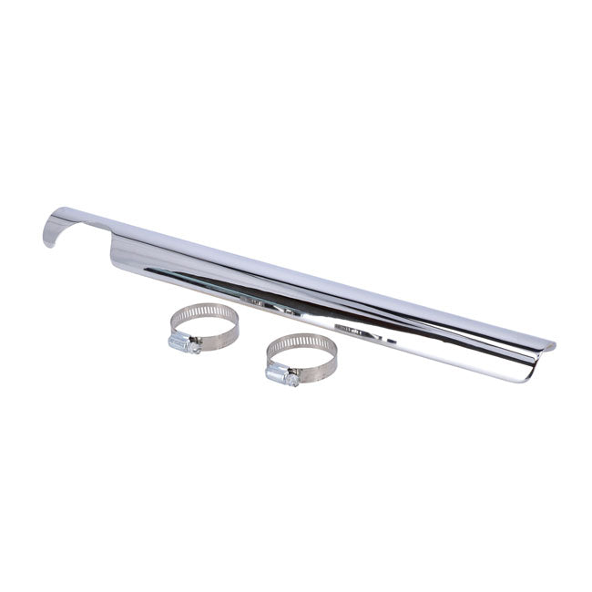 Paughco, Low front heatshield. Chrome Exhaust Heat Shields Paughco