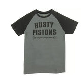 Rusty Pistons Burney T Shirt Grey/Black T-Shirt Rusty Pistons