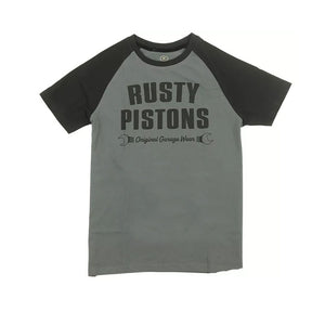 Rusty Pistons Burney T Shirt Grey/Black T-Shirt Rusty Pistons