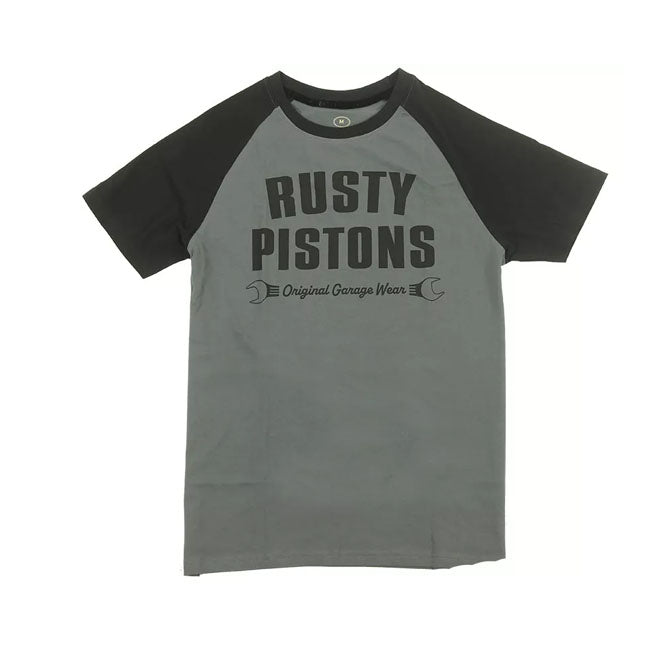 Rusty Pistons Burney T Shirt Grey/Black T-Shirt Rusty Pistons