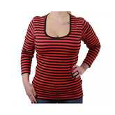 Rusty Pistons Mesa Female 3/4 Sleeve Red/Black T-Shirt Rusty Pistons