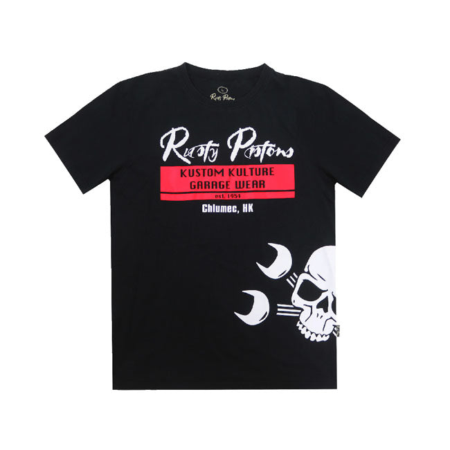 Rusty Pistons Wrench T Shirt Black Rusty Pistons