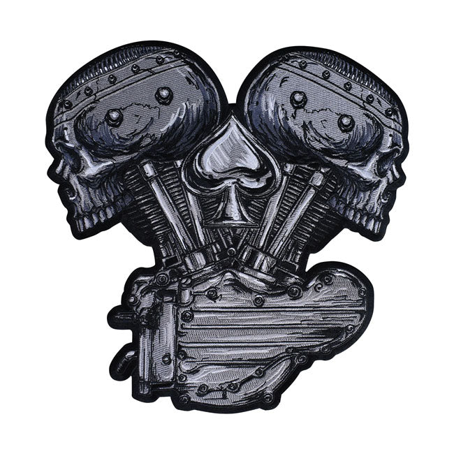 Lethal Threat Metal And Meyhem V Twin Skull Patch Patches Lethal Threat