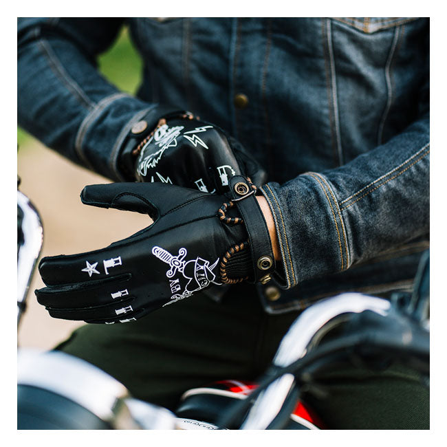 By City Second Skin Gloves Tattoo, Black Gloves By City XS