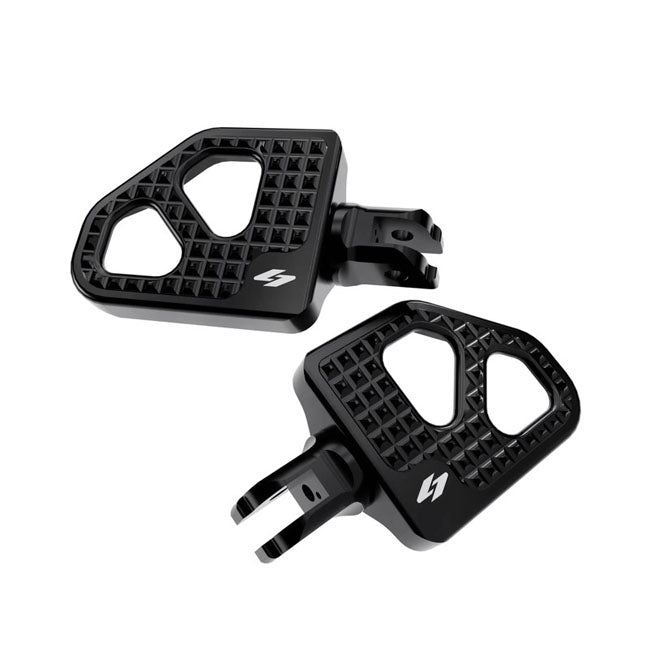 Kraus Motor Co. Max Lean Mini Boards, Black Anodized - 18+ Softail (Front) Kraus Motor Co.