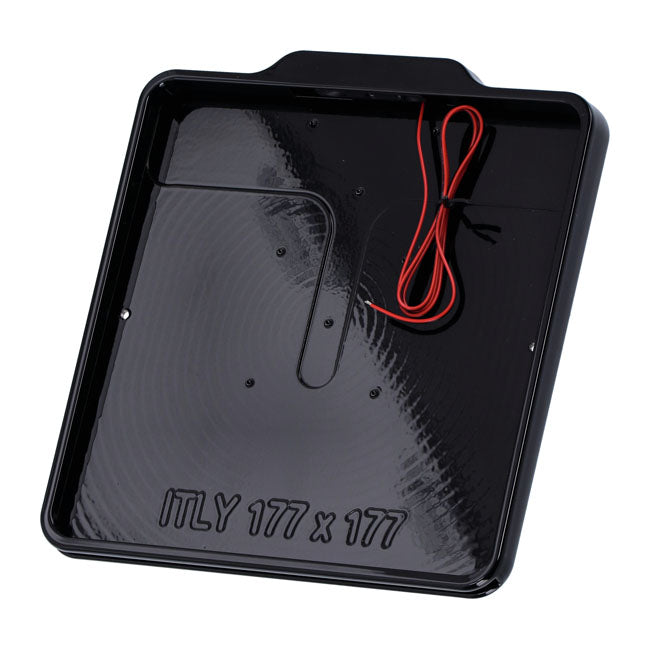 Dmp, License Plate Frame With Light 5.0 Italy. Gloss Black License Plate Frames Danish Motorcycle Parts