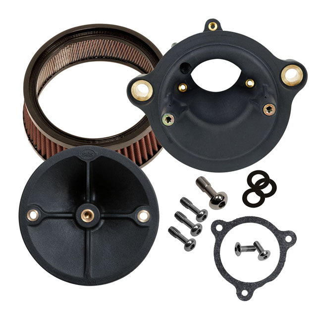 S&S Cycle Stealth Air Cleaner Kit No Cover M8 Air Cleaner Stack Kits S&S Cycle