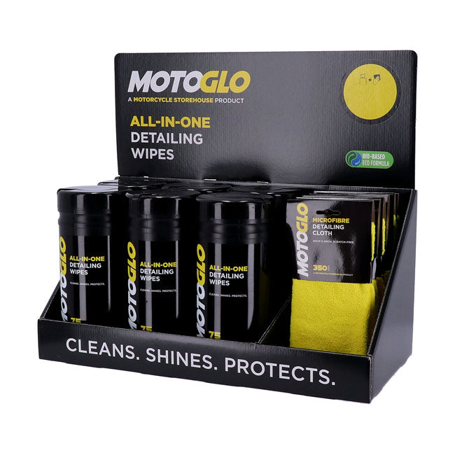 Motoglo, Counter Top Display Bike Cleaners And Polishing Moto Glo