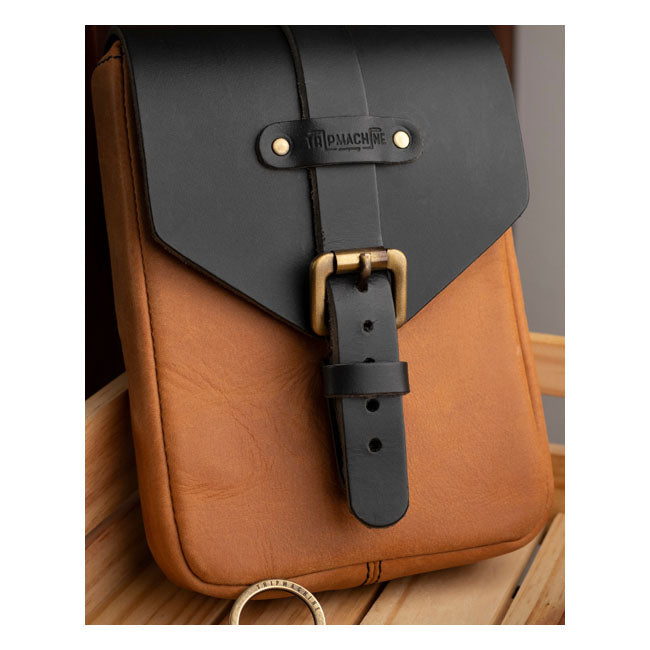 Trip Machine, Tank Pouch / Belt Pouch. Tan Touring Luggage Tripmachine