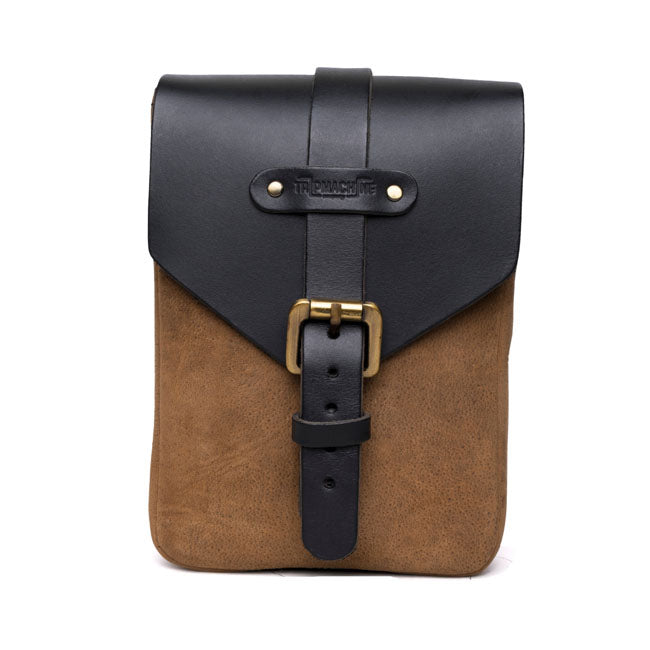 Trip Machine, Tank Pouch / Belt Pouch. Tobacco Brown Touring Luggage Tripmachine