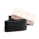 Trip Machine, Leather Handlebar Grip Wraps. Black Grips Tripmachine