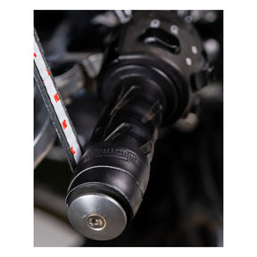 Trip Machine, Leather Handlebar Grip Wraps. Black Grips Tripmachine