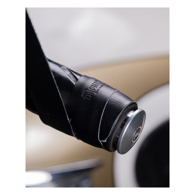 Trip Machine, Leather Handlebar Grip Wraps. Black Grips Tripmachine