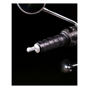 Trip Machine, Leather Handlebar Grip Wraps. Black Grips Tripmachine